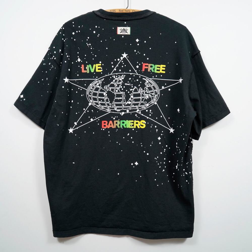Converse x Barriers Court Ready Crossover Tee Galaxy Print Black Oversized M